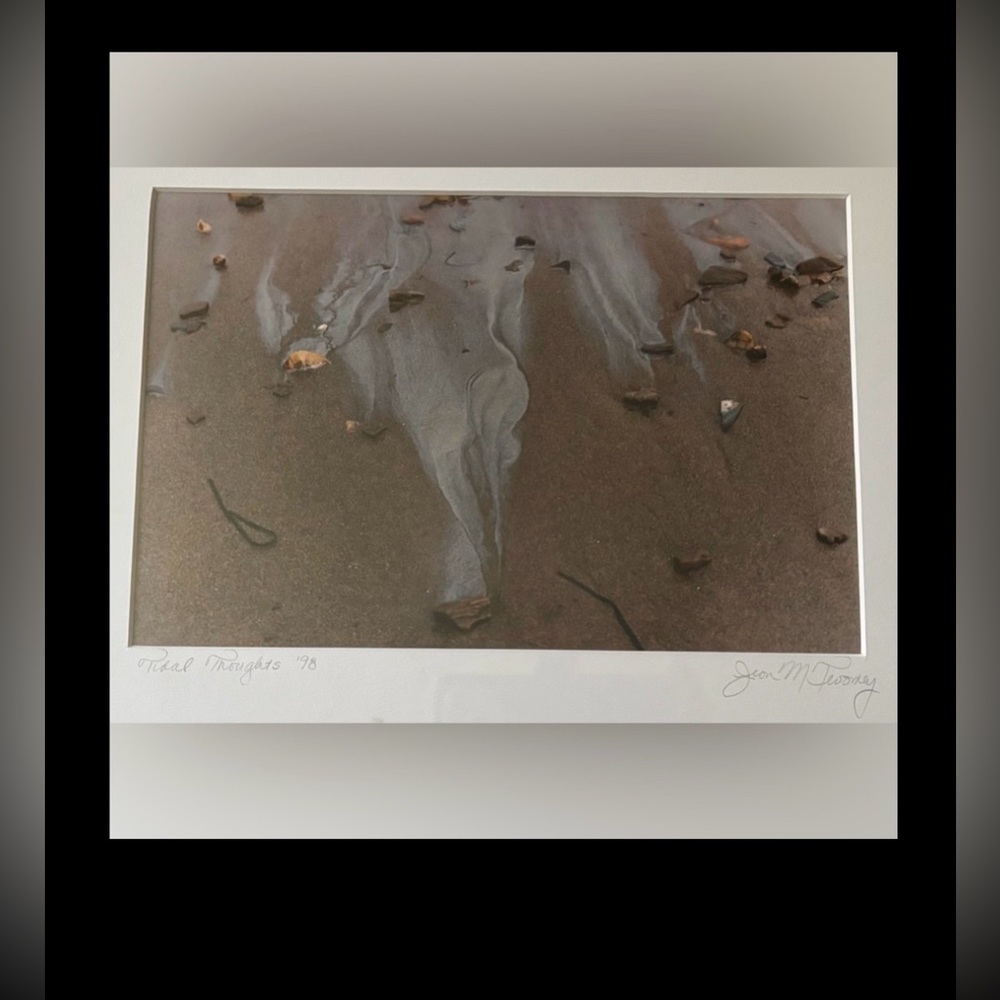 “Tidal Thoughts” 1998 Artwork signed by the Artist Wood Framed Print 13” x 16”